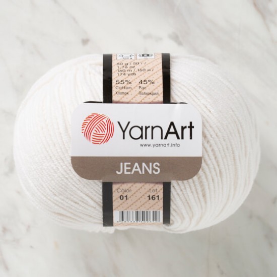 YarnArt Jeans Beyaz 01