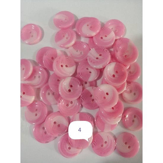 Pembe Düğme 14 mm