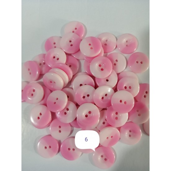 Pembe Düğme 14 mm