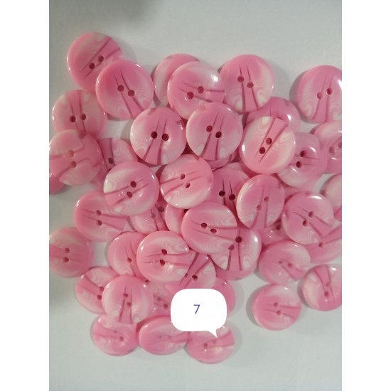 Pembe Düğme 14 mm