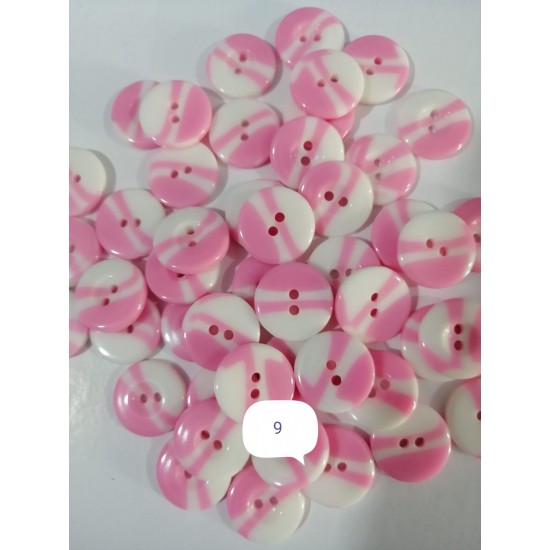 Pembe Düğme 14 mm