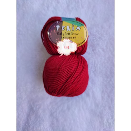 Peria Baby Soft Cotton Koyu Kırmızı 04